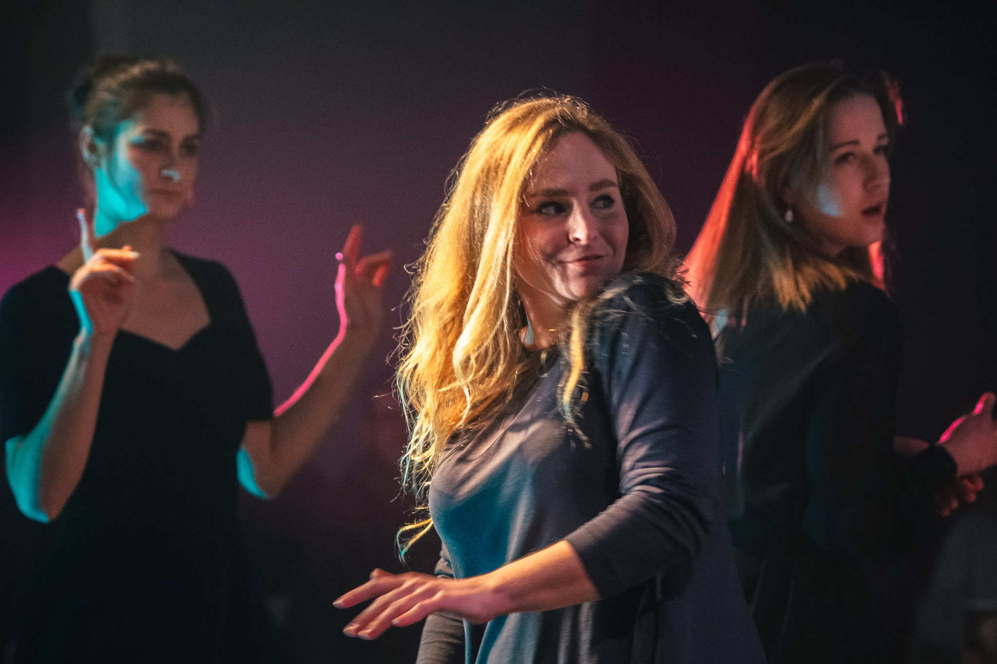 three woman dance in a new Ukrainian play